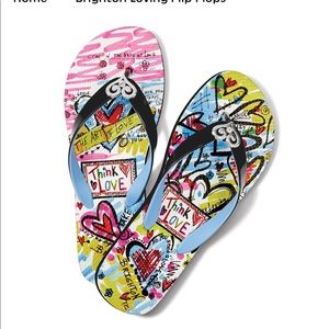 Brighton Alcazar platform wedge flip flops